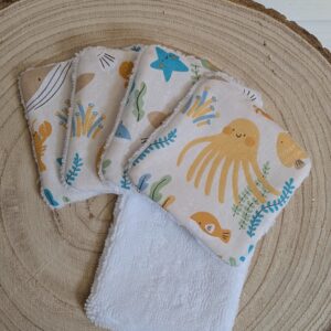 Cotons nettoyants - lot de 5 - Animaux marins